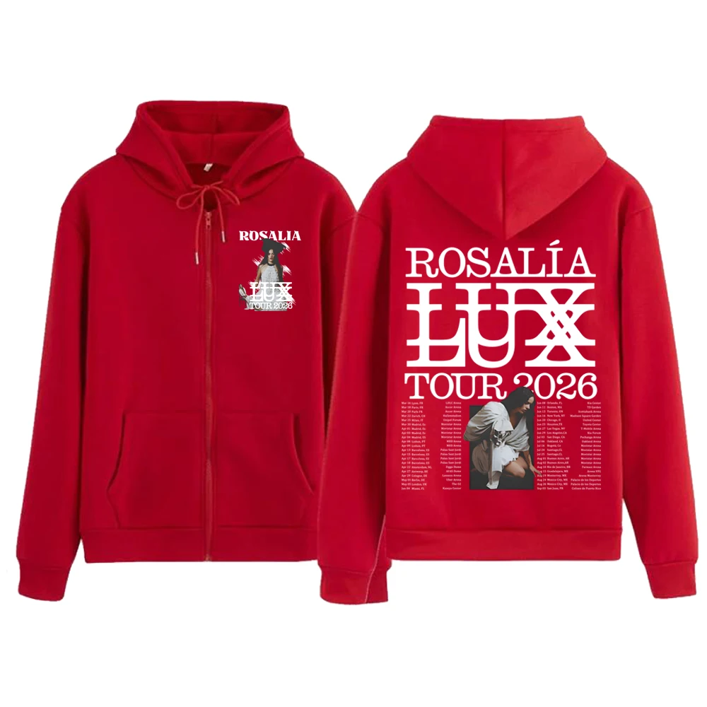 Фото Толстовка на молнии Rosalia LUX для мужчин и женщин, пуловер в стиле Харадзюку, уличная одежда, свитшот №2