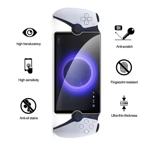Закаленная пленка 0,33 мм, ультра прозрачная пленка из закаленного стекла, защитная пленка от царапин, пузырь отпечатков пальцев для PS5 Portal