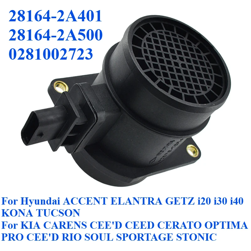 28164-2A401 28164-2A500 0281002723 Для Hyundai ACCENT ELANTRA GETZ i20 i30 i40 KONA TUCSON KIA CARENS датчик массового