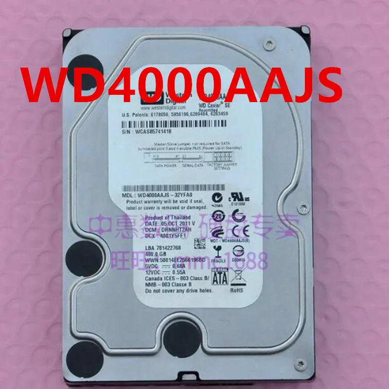 

Оригинал на 95% новый жесткий диск для WD 400GB SATA 3,5 "7200 об/мин 32MB Desktop HDD для WD4000AAJS