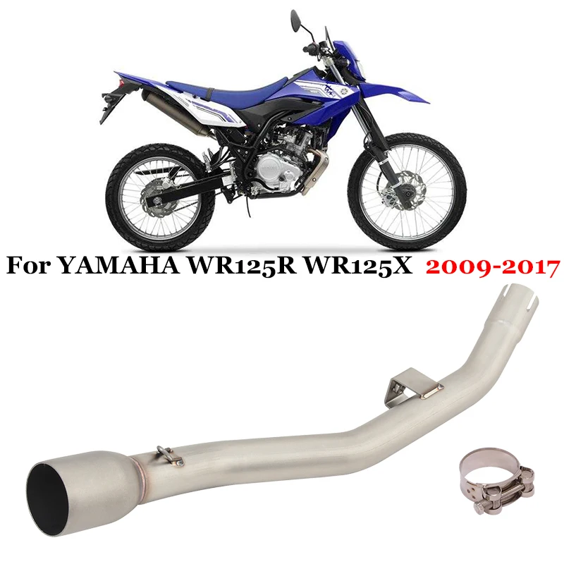 Надевается для YAMAHA WR125R WR125X WR125 R X 2009-2017 выхлопная труба мотоцикла соединительная