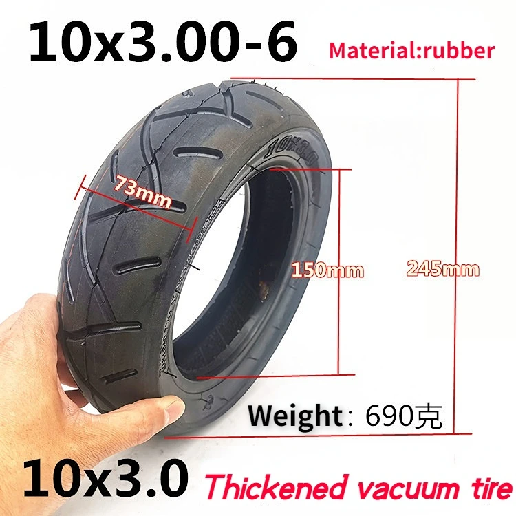 

10*3.0 Electric Scooter Tire 10 Inch Thickened Wear-resistant Vacuum Tire Inside and Outside Electric Scooter Tire Accessories