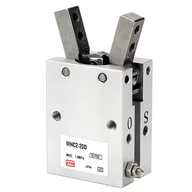 Фото Пневматический захват MHC2 НОВИНКА, угловой тип, MHC2-10D, MHC2-16D, MHC2-20D, MHC2-25D, алюминиевые зажимы, пальцевый цилиндр №5