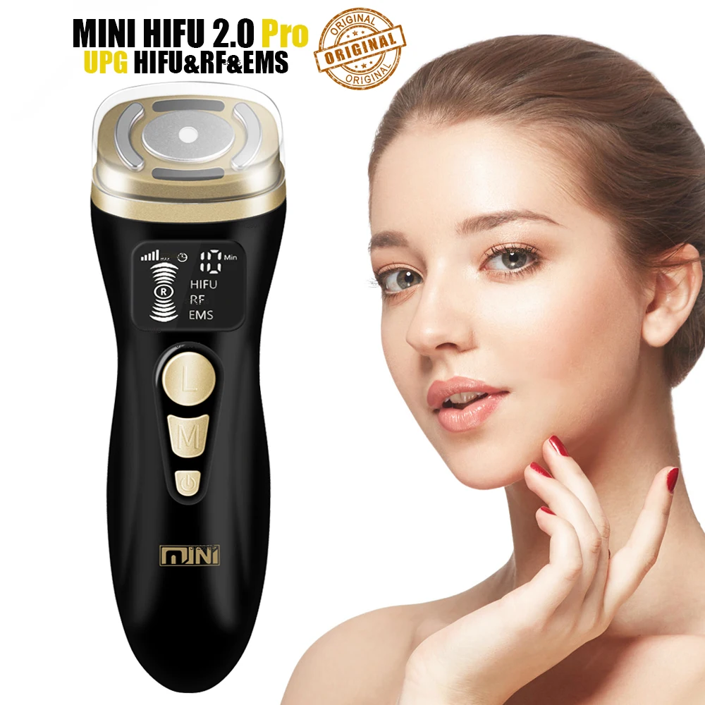 

HIFU2.0 Black Mini HIFU Machine Ultrasound RF EMS Microcurrent Sagging Lifting Firming Tightening Skin Care Wrinkle Remove