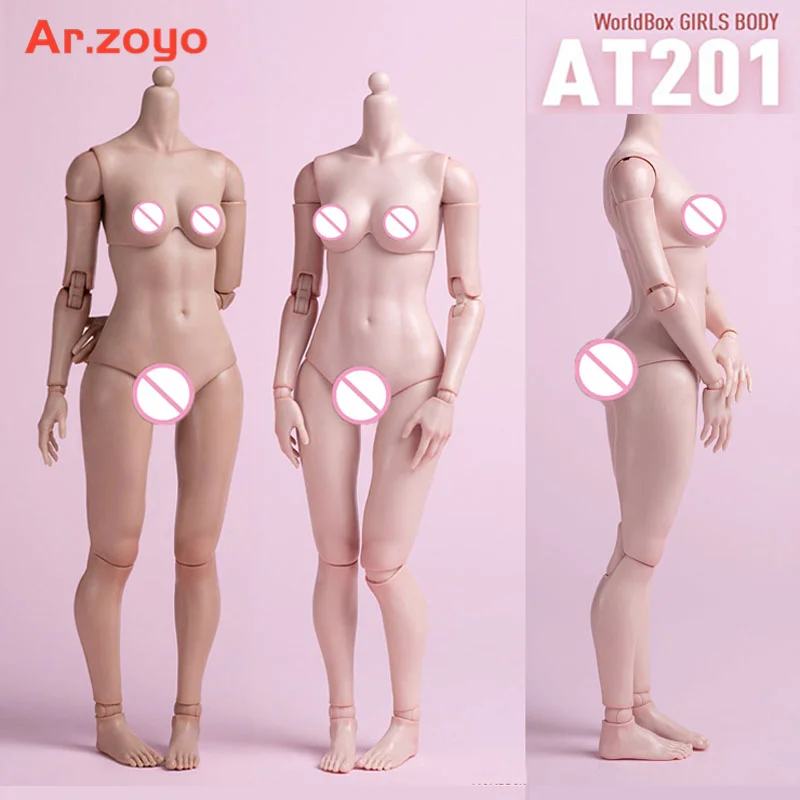 In Stock Worldbox AT201 1/6 Girls Joint Flexible Body Normal Leg 12'' Female Soldier White Suntan Skin Action Figure