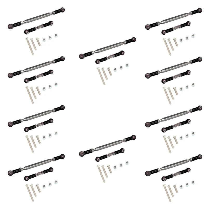 

Металлическая Регулируемая рулевая тяга с сервоприводом, 10 шт, Тяговая тяга, стяжка для MN D90 D99, фотогалерея, черный