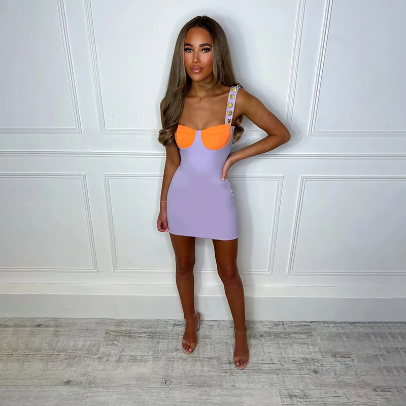 Летние платья Fandy Lokar на бретелях модное женское платье с металлическими