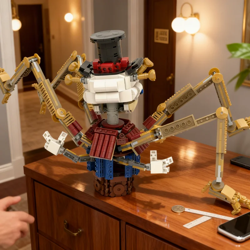 Фото Набор для сборки конструктора MOC Fnaf Secret Mimic Bigtop Games Display Challenge (1065 деталей) – коллекционная модель, подарок №1