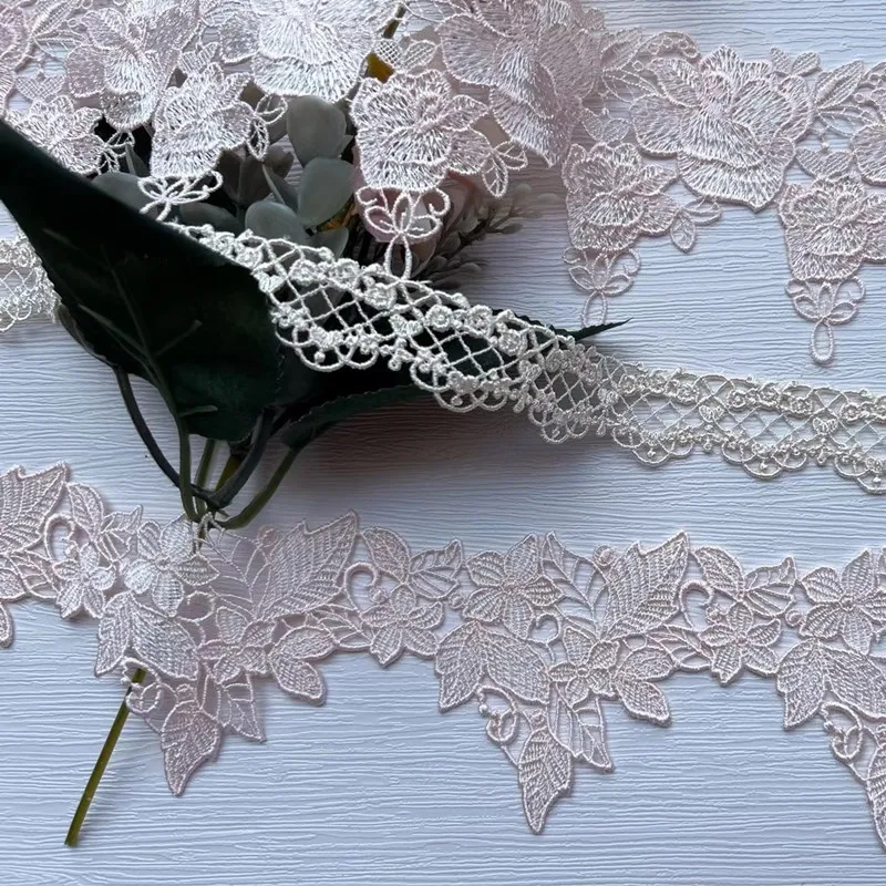 

10 ярдов 4 см Широкий флуоресцентсветильник-розовый цветочный градиент венецианские Diy венецианские кружевные аксессуары для одежды различ...