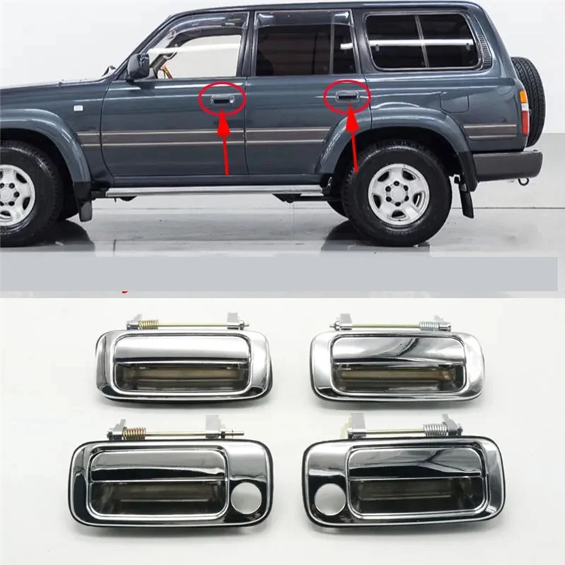 Фото Автомобильная левая и правая внешняя ручка двери для Toyota Land Cruiser 80 LC80 1991-1997 гг. №4