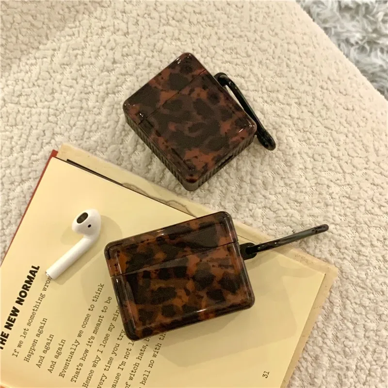 

Luxury For Airpods 1 2 Amber Pattern Couple's Silicon Protective Cover Air Pod 3 Case For Airpods Headphone Carrying Box Fundas