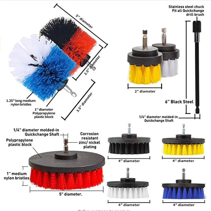 4PCS-31PCS Kitchen Cleaning Brush Kits Power Scrub Pads Scrubber Multipurpose Cleaner Scrubbing Cordless Electric Drill Brushes |