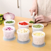 double layer vegetables sealed keeper fresh storage box with drain basket refrigerator use draining crisper strainers container