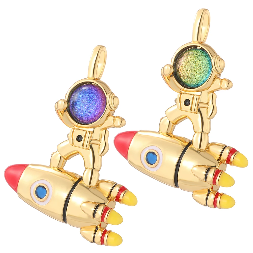

Astronaut Punk Hip Hop Charm for Jewelry Making Supplies Diy Necklace Pendant Bracelet Silver Color Accessories Gold Color