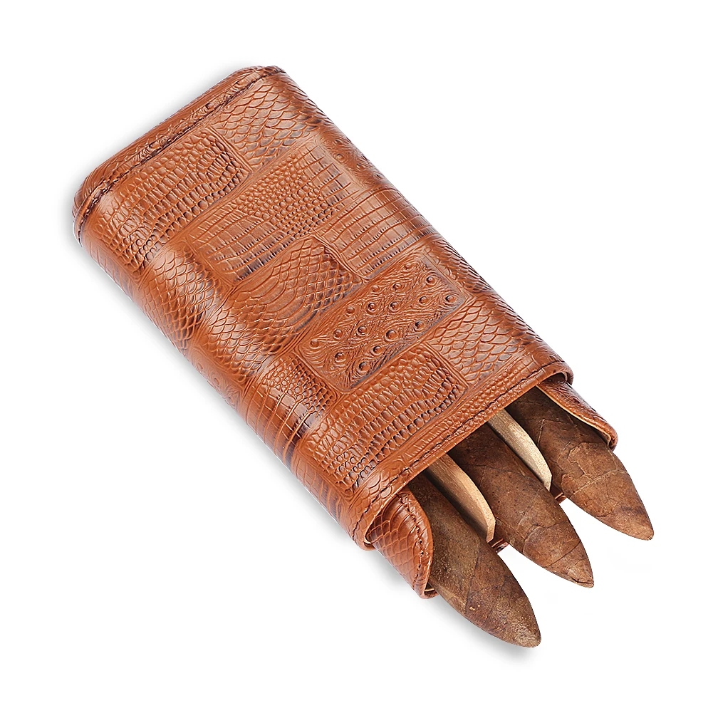 

GALINER Cigar Humidor Box Travel Cigar Case Gadgets Fit 3 Tobacco Tube Holder Portable Cigars Humidor Outdoor Case Luxury