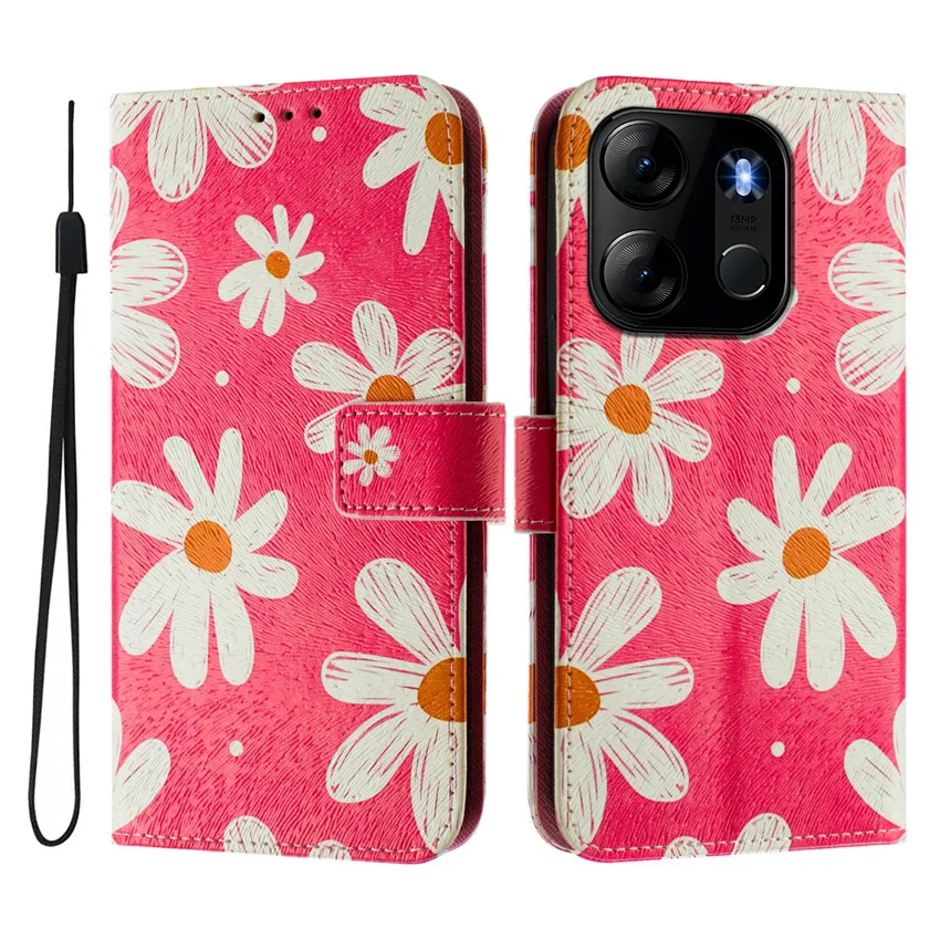 Флип-чехол с магнитным кожаным ремешком для Tecno Spark GO 1 2020 2021 2022 2023 2024 2025 гнездо карт