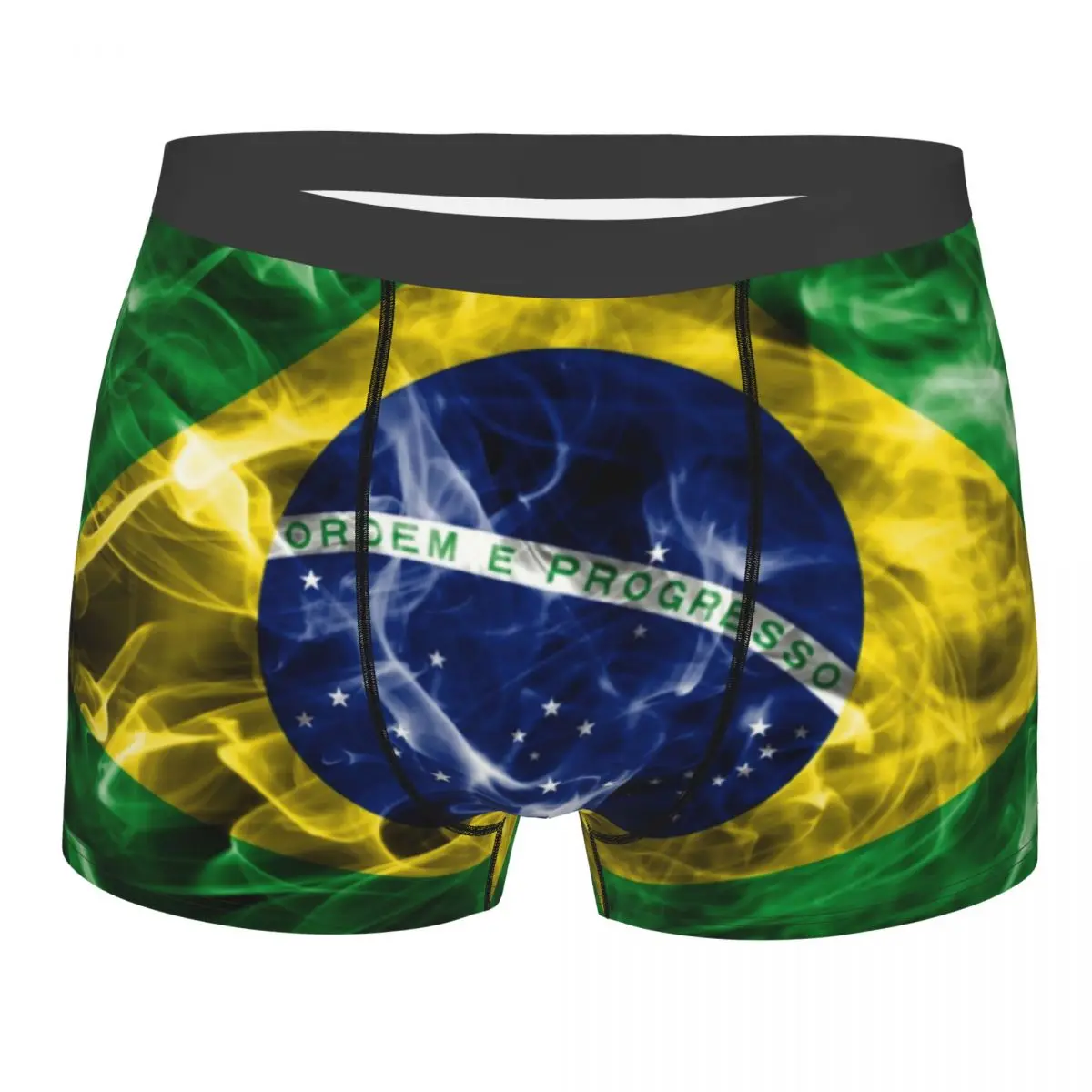 

Индивидуальное нижнее белье с бразильским флагом, мужские эластичные бразильские трусы-боксеры