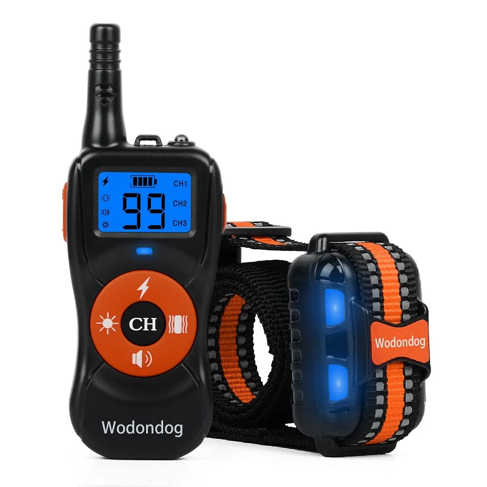 

Электрический тренировочный ошейник для собак с дистанционным управлением, профессиональное водонепроницаемое перезаряжаемое оборудование для собак, с режимами обучения