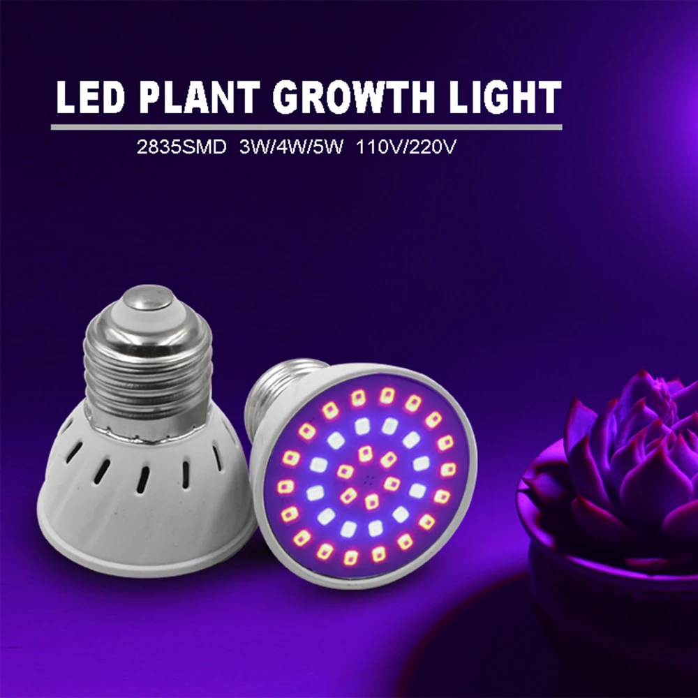 

LED E27 Plant Growth Light E27 E14 MR16 GU10 Full Spectrum Indoor Plant Light Led Hydroponic Growth Light E27 Led Grow Bulb MR16