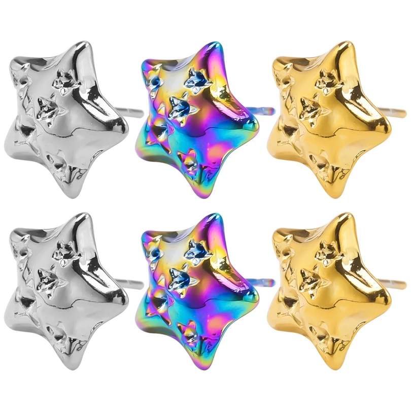 Женские серьги-гвоздики из нержавеющей стали 2 шт./комплект