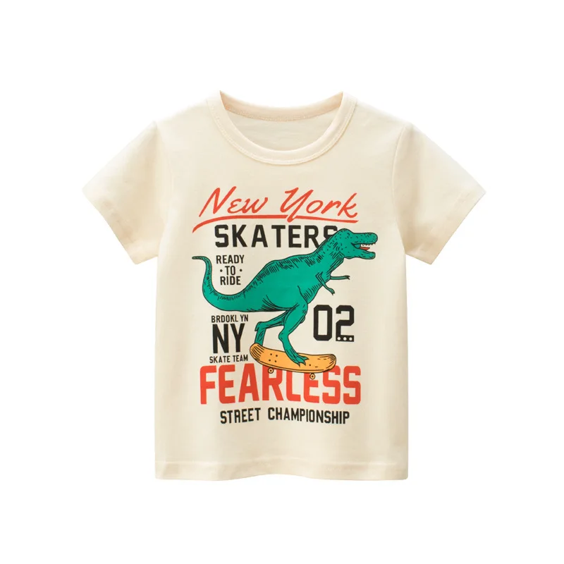 

2022 New Children's Clothing Summer Baby Clothes Dinosaur Cartoon Children's Short-sleeved T-shirt Baby Clothes