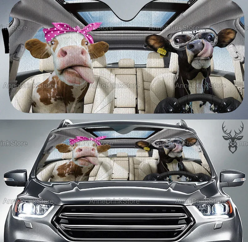 

Tongue Out Cow Farm SunShade, Family Gift PHT252006A01