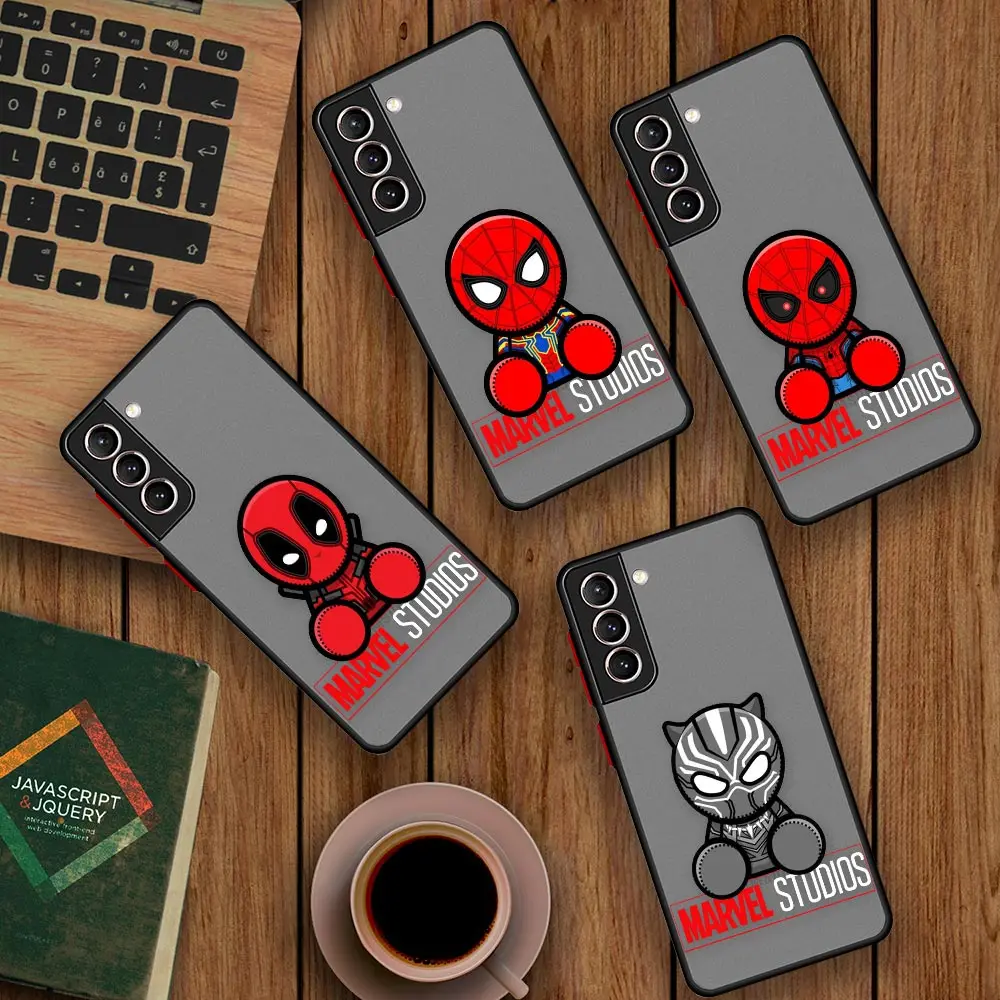 

Marvel Avengers Hero Cute Cartoon Comic Phone Case For Samsung Galaxy S23 S22 Ultra S21 S20 FE S10 S9 S10E Lite Plus Cover Funda