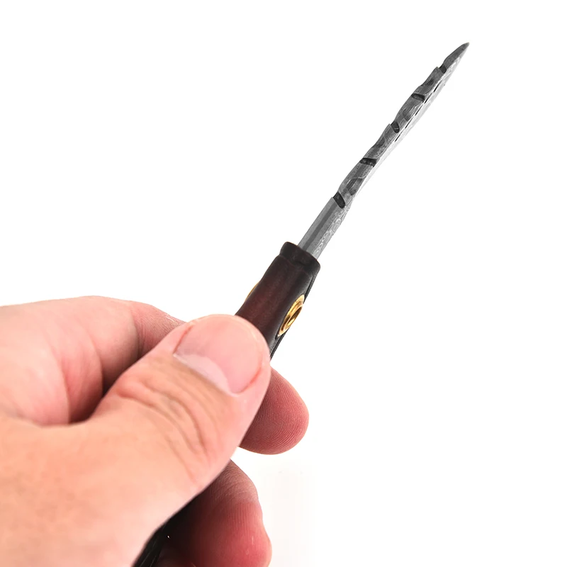 Дамасское лезвие кожаная ручка складной нож для ракетки бытовой инструмент