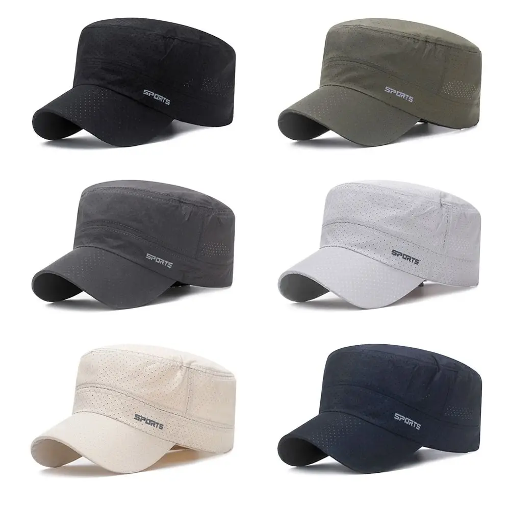 

Breathable Outdoor Women Men Baseball Cap Sun Hat Fisher Army Hats Cadet Hat Flat Top Caps Bone Cap Military Cap