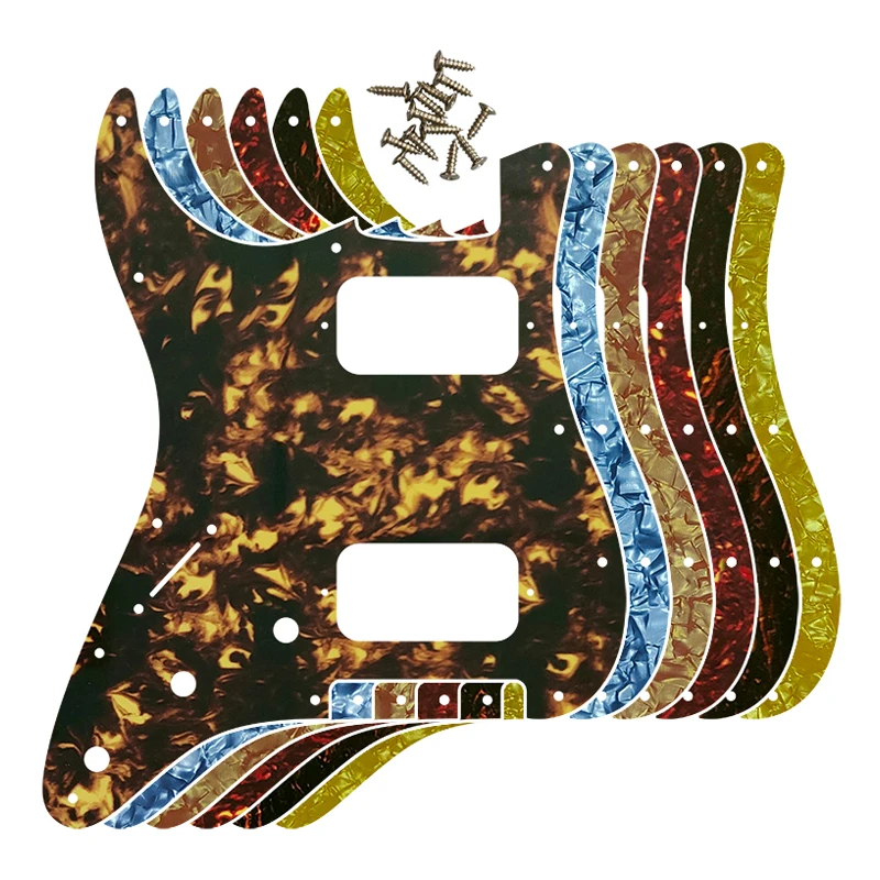 

Xin Yue Custom Guitar Parts -For Left Handed 72' 11 Screw Hole Standard St HH Humbuckers Pickups Guitar Pickguard Scratch Plate