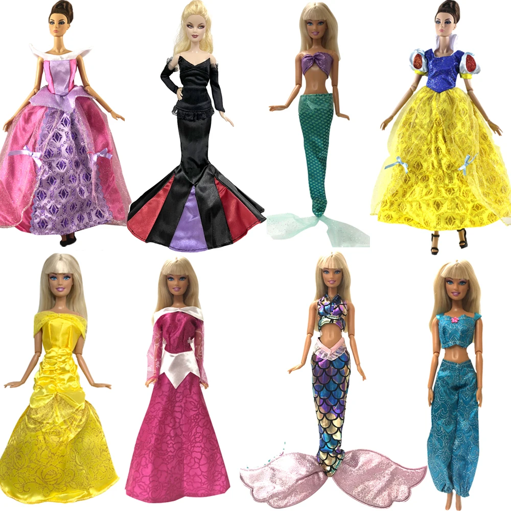 

NK One Set Doll Dress Similar Fairy Tale Princess Snowwhite Cinderella Anna Wedding Dress For Barbie Doll Accessories Toys JJ