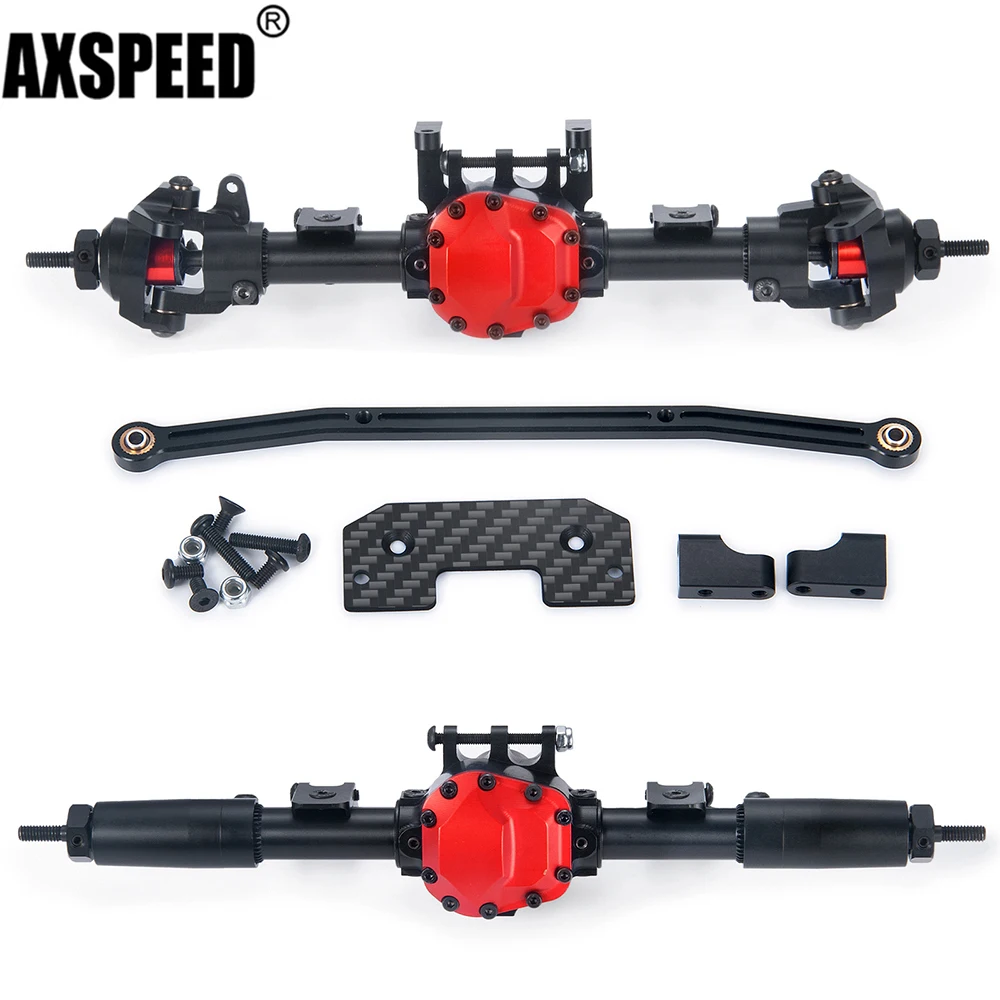 

AXSPEED Metal Alloy Front Rear Straight Complete Axle For 1/10 Axial SCX10 SCX10II 90027 90028 90046 90047 RC Crawler Car