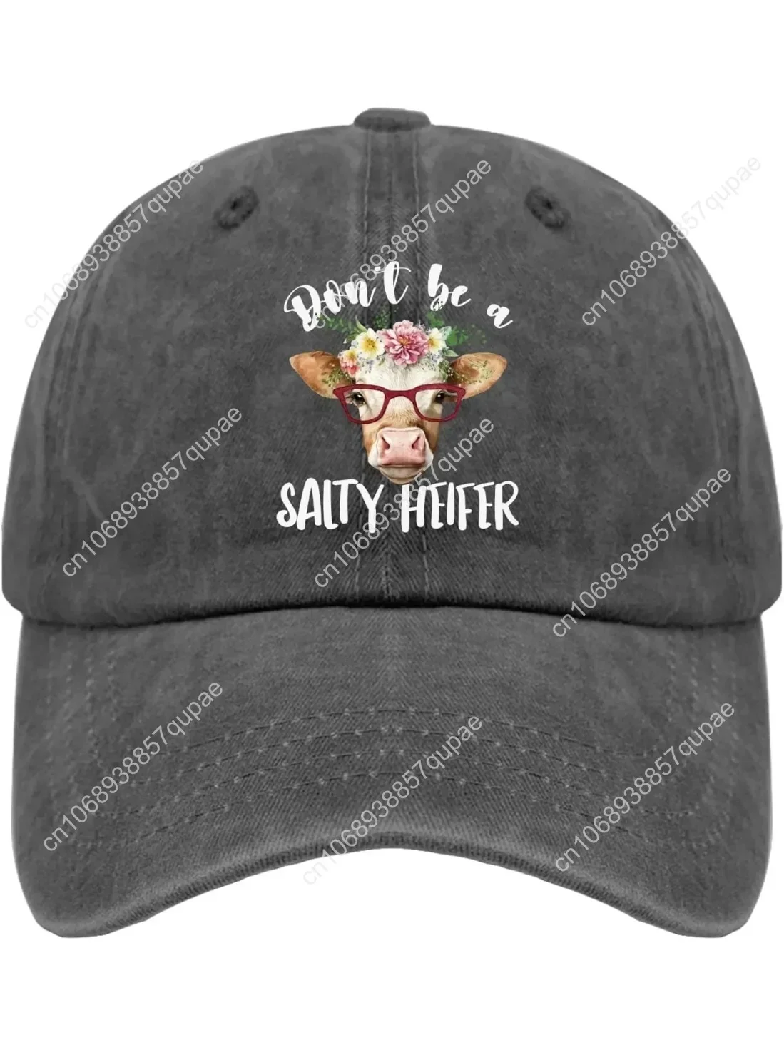 Фото Кепка для бега Don't be a salty heifer, черная, для женщин, мужская солнцезащитная кепка, подарки для девушек, кепка для тренировок №1