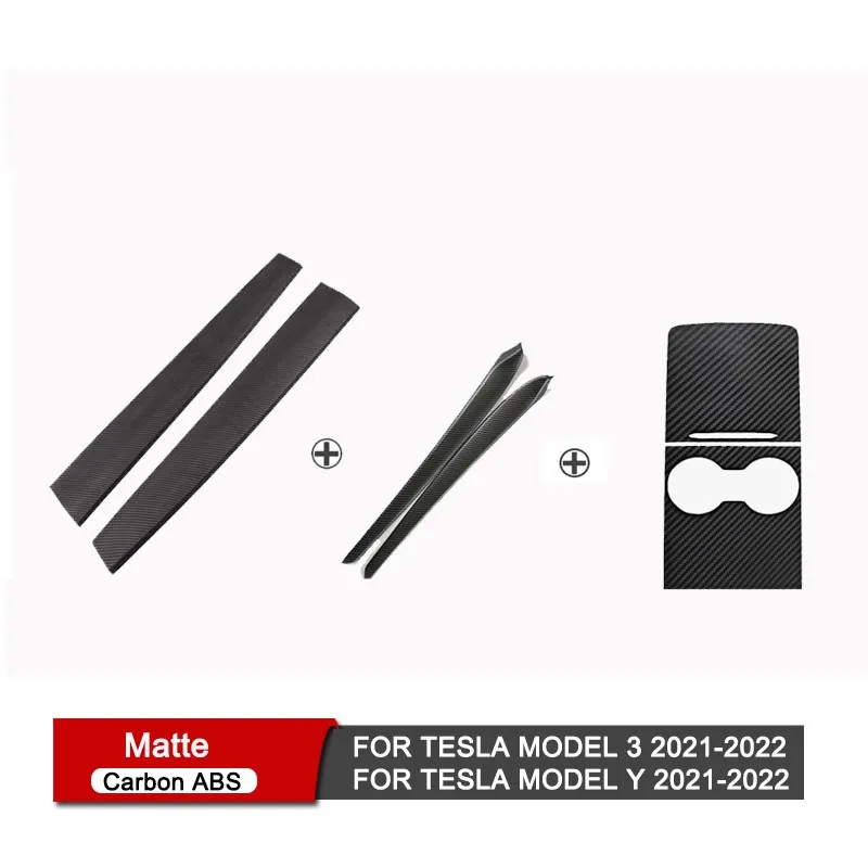 

Крышка приборной панели для Tesla Model 3 Y, отделка двери автомобиля, центральная консоль, наклейки из углеродного волокна, АБС-пластик, аксессуары для интерьера 2017-2021 2022