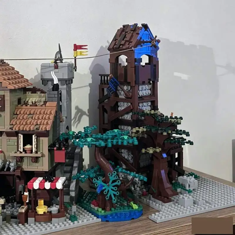 Фото Конструктор «Средневековая патрульная башня» (1339 деталей), модель MOC, развивающая игрушка, подарок на день рождения, коллекционный предмет для демонстрации №5