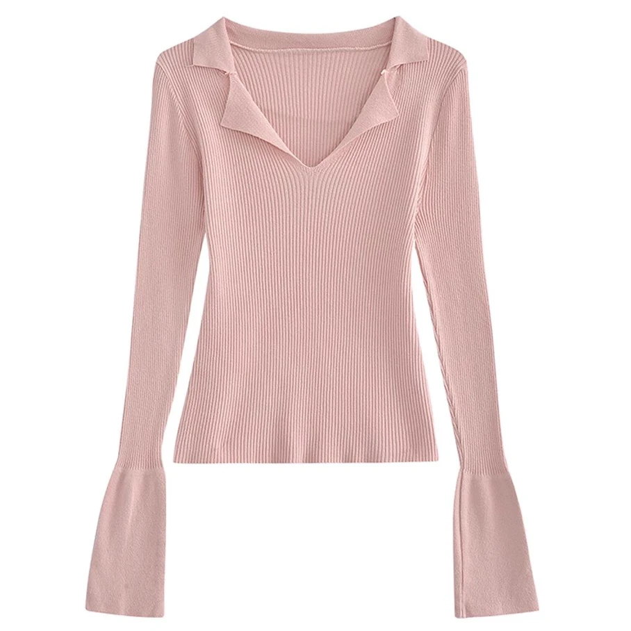 Вязаный свитер во французском стиле осень и зима 2024 новый пуловер базовый