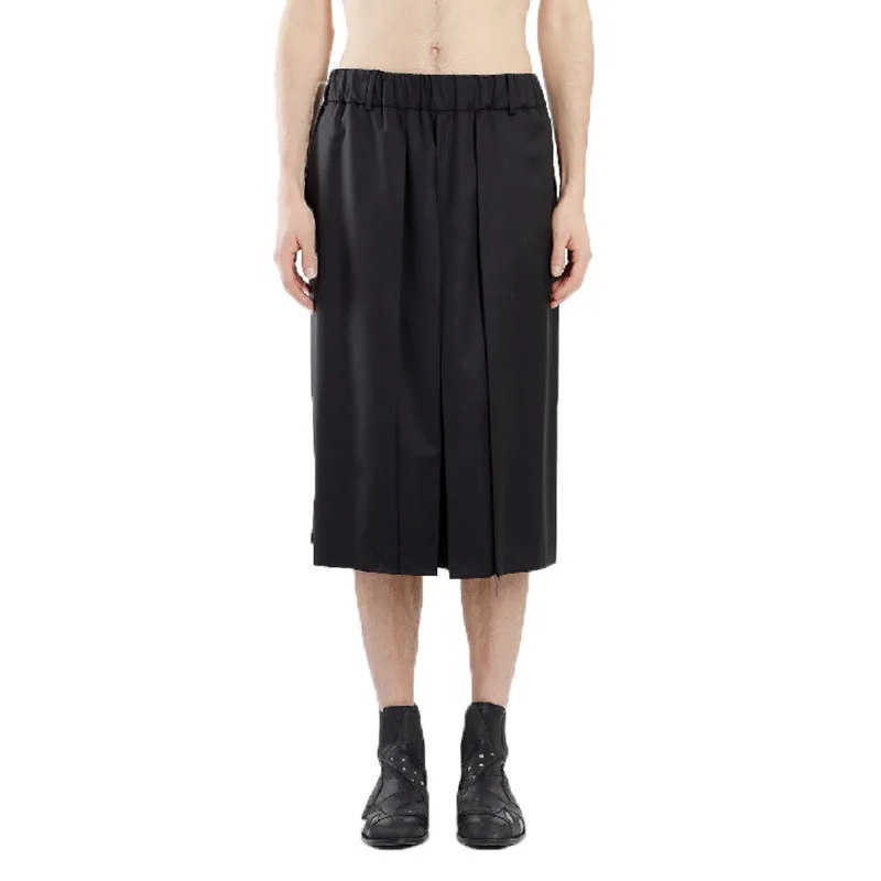 

Новая мужская одежда стилист волос GD Мода ручной работы свободные складки юбка-брюки костюмы размера плюс