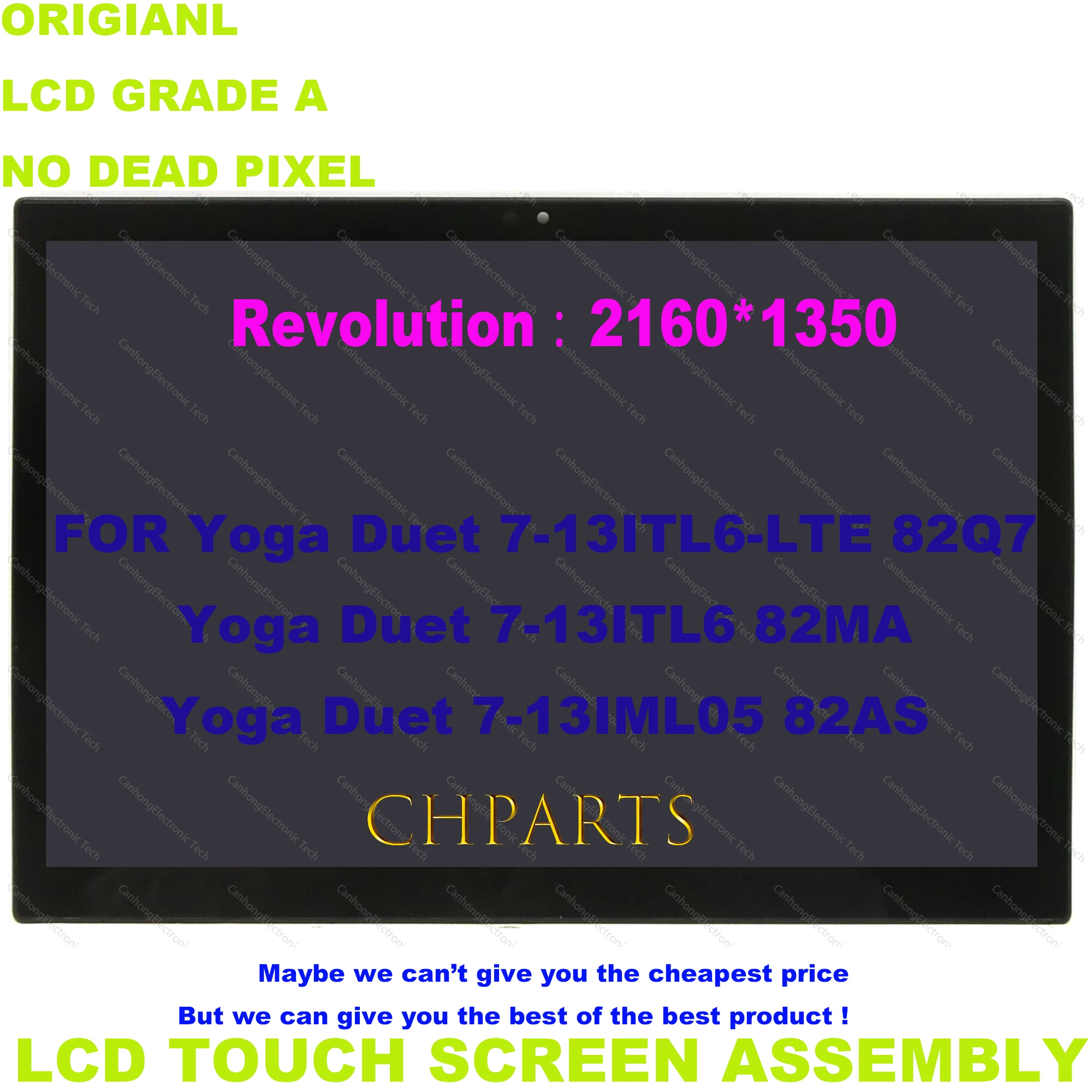 Tablet LCD Touch Screen Assembly For Lenovo Yoga Duet 7 13ITL6-LTE 82Q7 ITL6 82MA IML05 82AS Tab 13 YT-K606F YT-K606M Display
