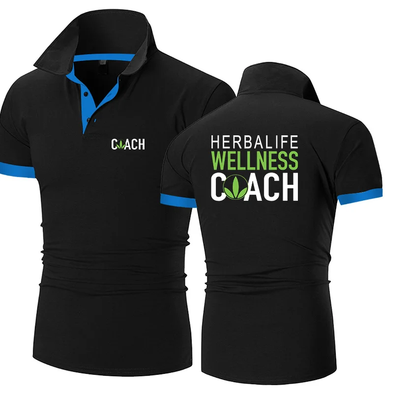 

2023 Cotton Men's Polo Shirt, Breathable Short Sleeve Casual Shirt for HERBALFE WELLNESS Golf Tennis Shirt