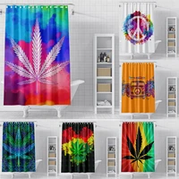 maple leaf shower curtains waterproof mildew proof shower curtain with hooks polyester cloth bathroom curtains toilet decor
