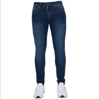 mens jeans slim fit stretch pencil pants four seasons casual sports jeans youth denim mens casual straight pants classic blue