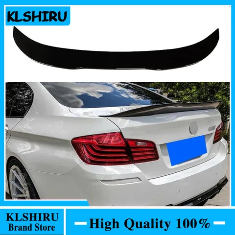 Для BMW F10 F18 5 серии M5 2011-2017 PSM Автомобильный спойлер на заднюю крышку багажника Крыло 530i 535i Углеродное волокно/глянцевый черный сплиттер для губ