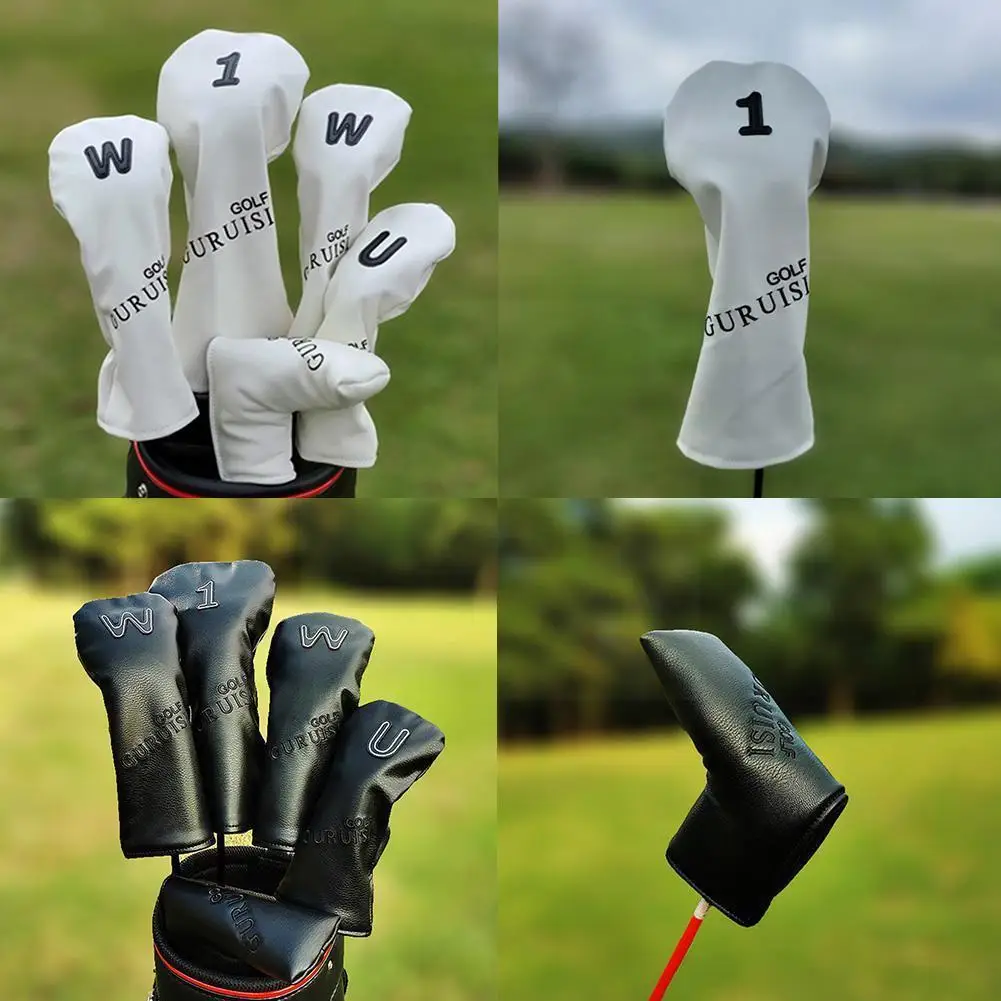 

Golf Covers Covers For Driver Fairway Putter Clubs Set S Pu Leather Unisex Simple Golf Iron Cover T7l3