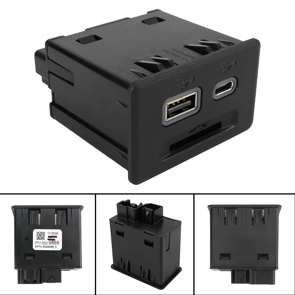 

Розетка 13529869 в сборе, USB подходит для 2019 Sierra Silverado 1500 для Chevrolet GM Cadillac, разъем USB (вспомогательный разъем)