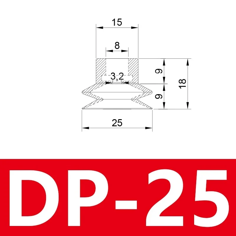10 шт., пневматическая присоска, большая головка, 8 мм, монтажное отверстие, присоска, силиконовая насадка, двухслойный захват для литья под давлением, автоматизация