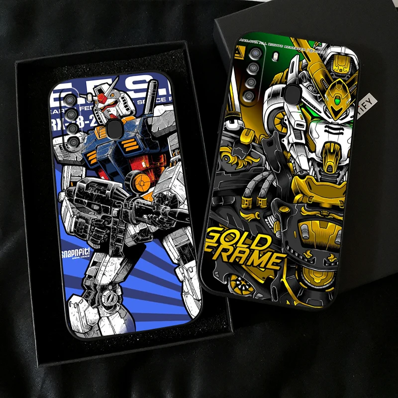 

GUNDAM Cool Phone Case For Samsung Galaxy S8 S8 PLus S9 S9 Plus S10 S10E S10 Lite 5G Plus Coque Liquid Silicon Soft