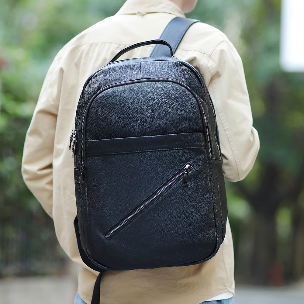 

Большой рюкзак для подростков, мужская сумка из воловьей кожи для школьников и студентов, деловой дорожный портфель с ручками на плечо