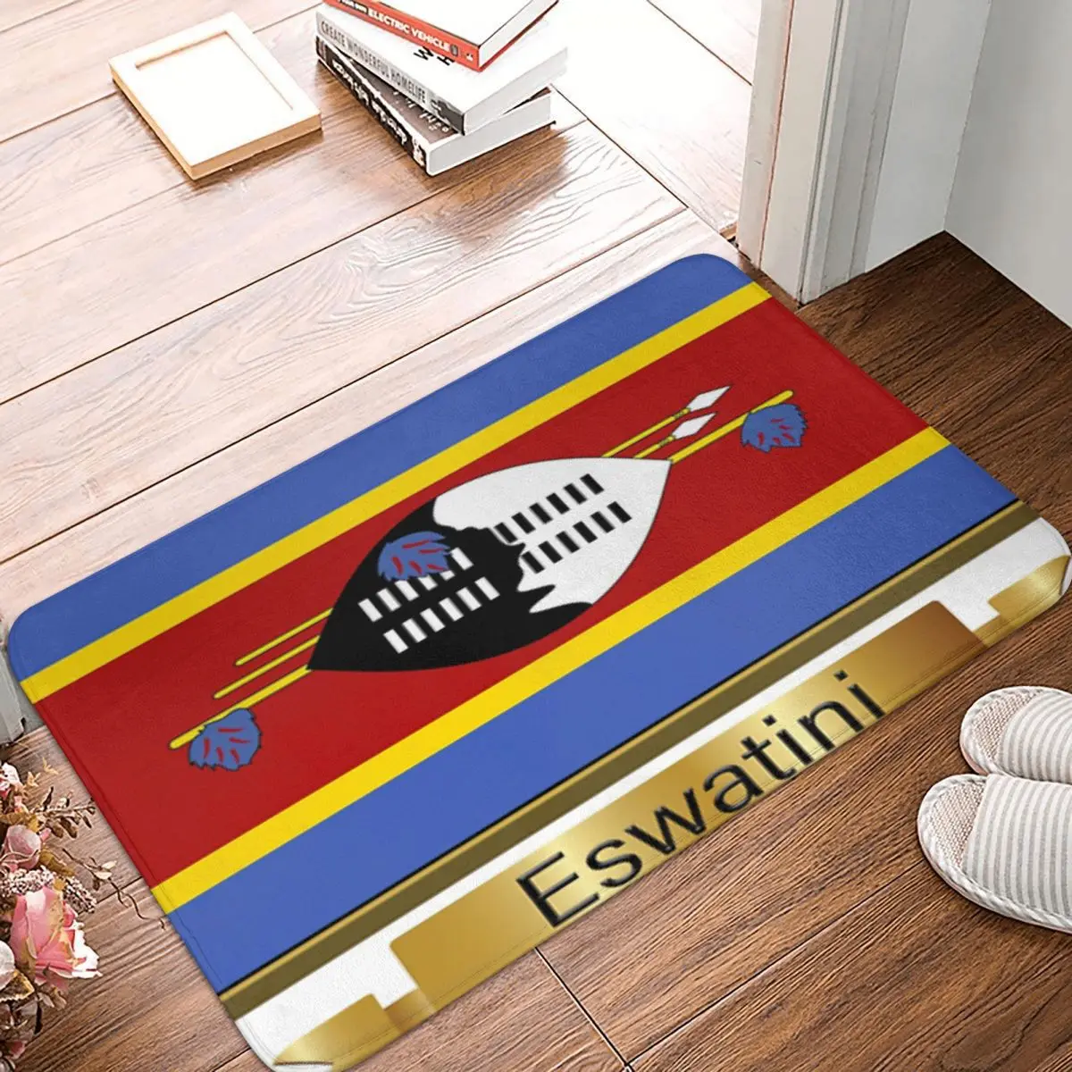 Наклейки с флагом Eswatini (ex Swaziland) подарки и товары-напольный коврик для ванной
