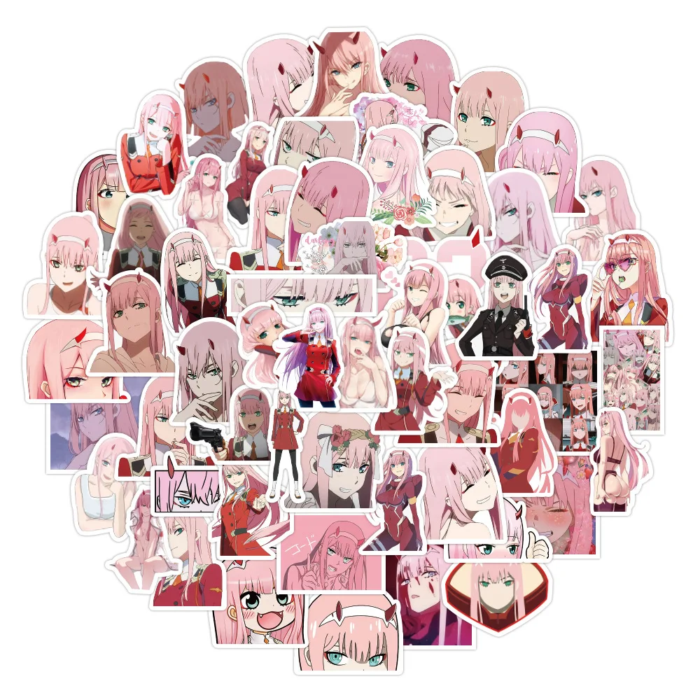 

60pcs Kaeva Cartoon Two-dimensional Anime Girl Stickers Sexy Beauty Decoration Small Stickers