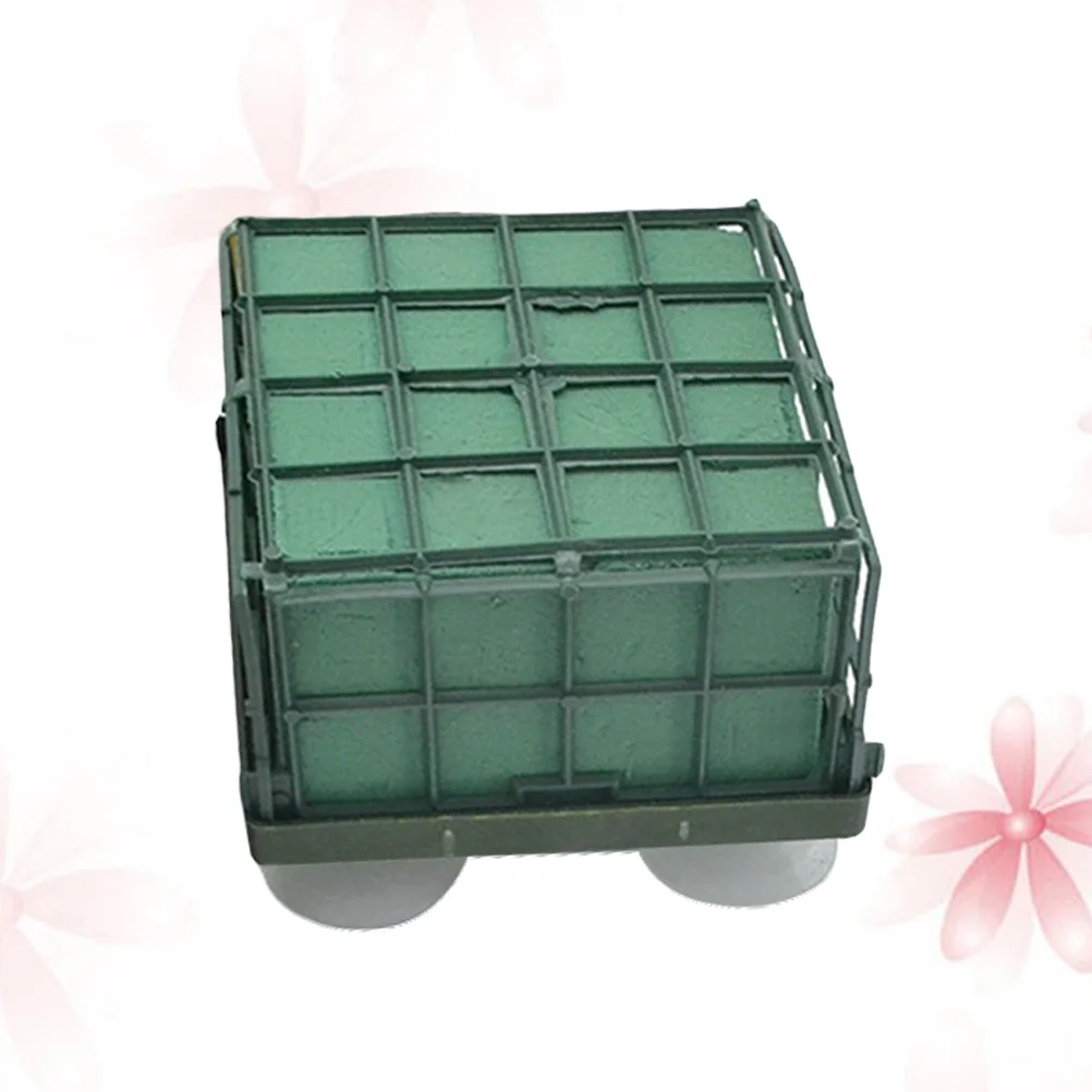 

1Pc Square Floral Cage Floral for Wedding Cage Square Flower Holder with Floral and Suction Cup Cage Bowl Table Centerpiece